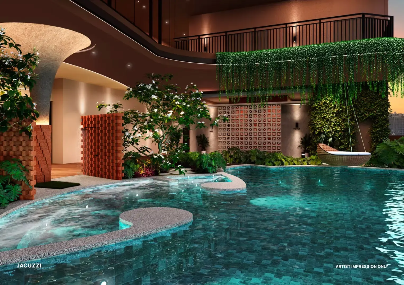 Alderwood Residence Level 32・按摩池示意圖(Artist's Impression)