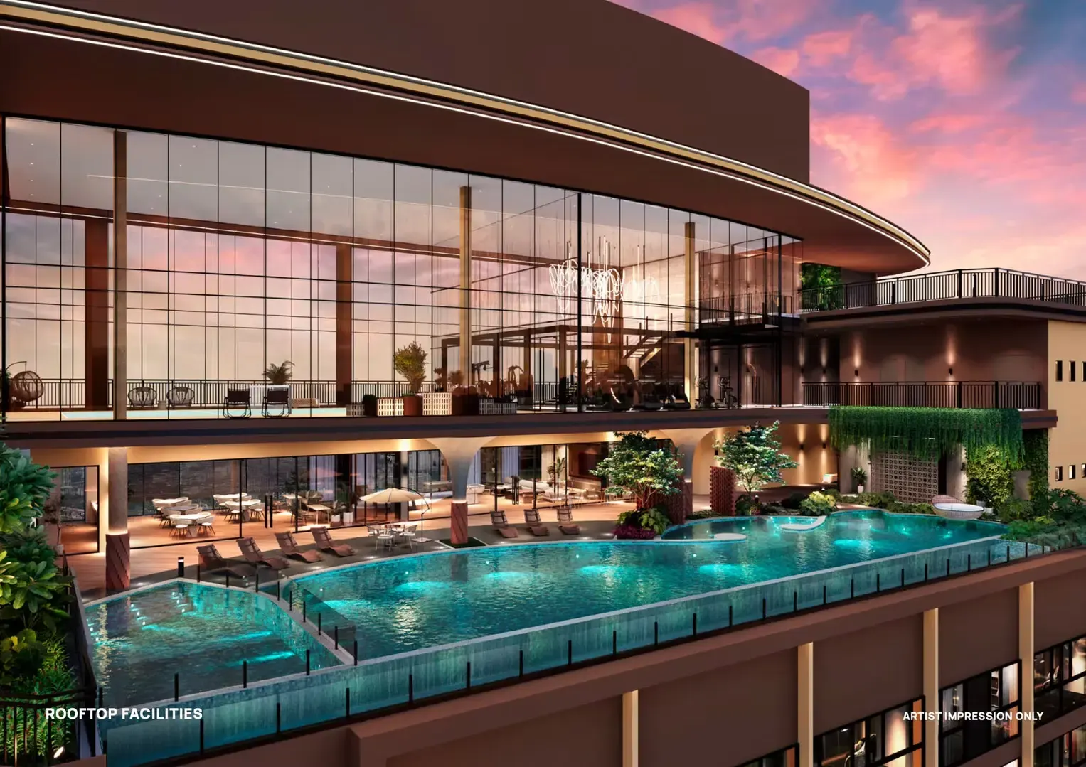 Alderwood Residence 頂層設施示意圖(Artist's Impression)