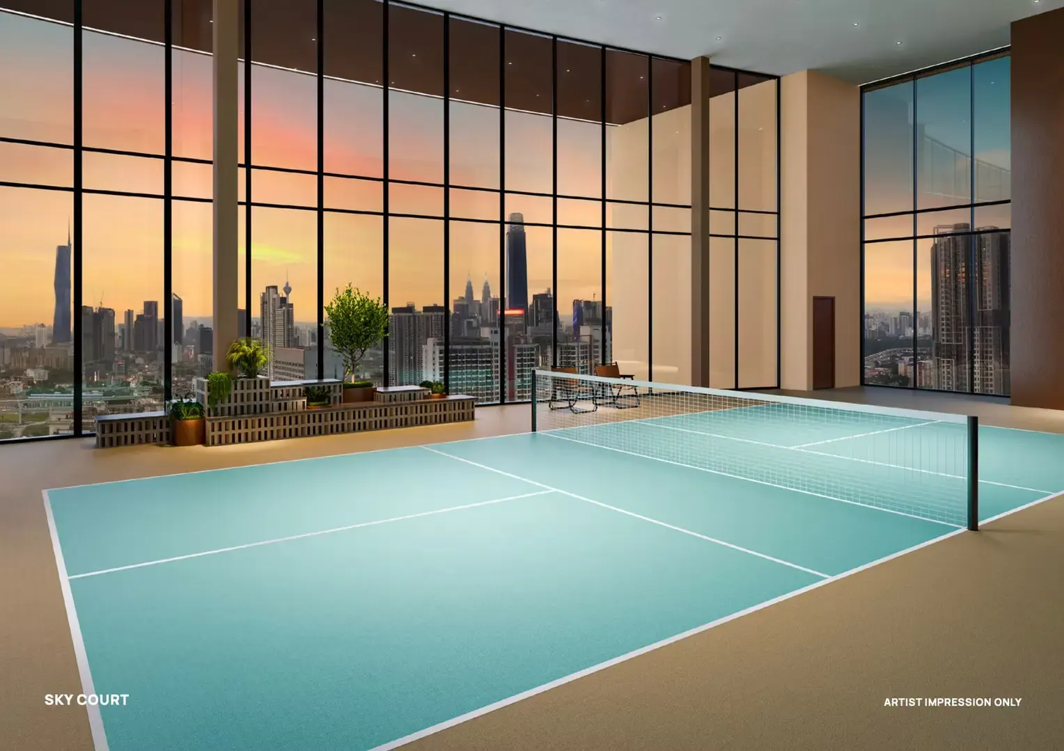 Alderwood Residence Level 33・Sky Court 球場示意圖(Artist's Impression)