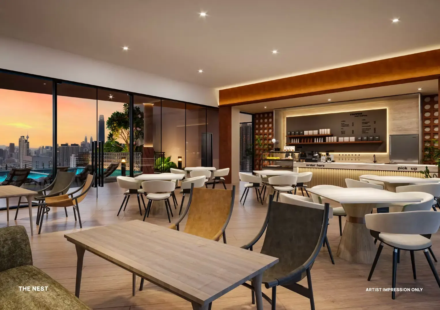 Alderwood Residence Level 32・The Nest 交誼廳示意圖(Artist's Impression)