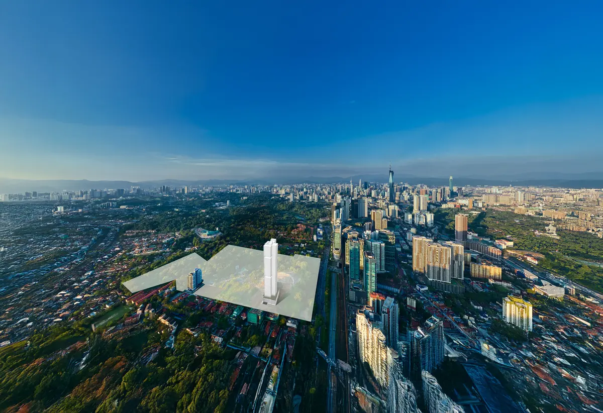 Parkside Residences 空拍・52 英畝總體規劃裡的位置(Artist's Impression)