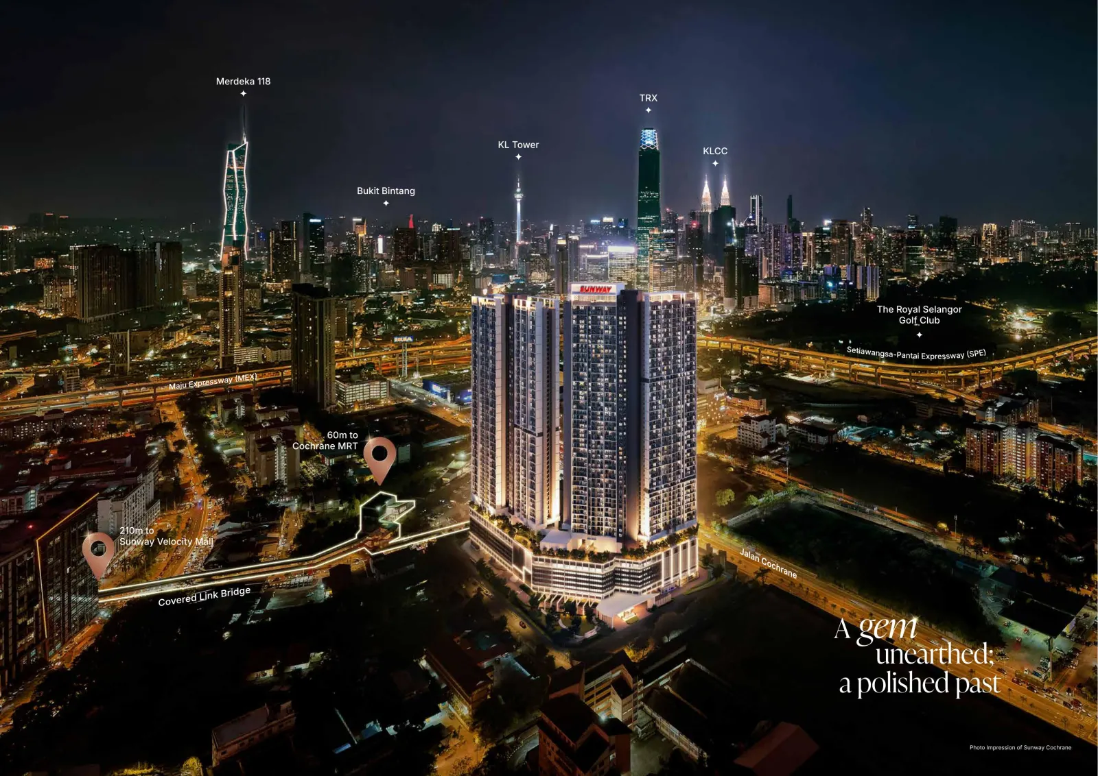 Sunway Cochrane 外觀與周邊示意圖(Artist's Impression)